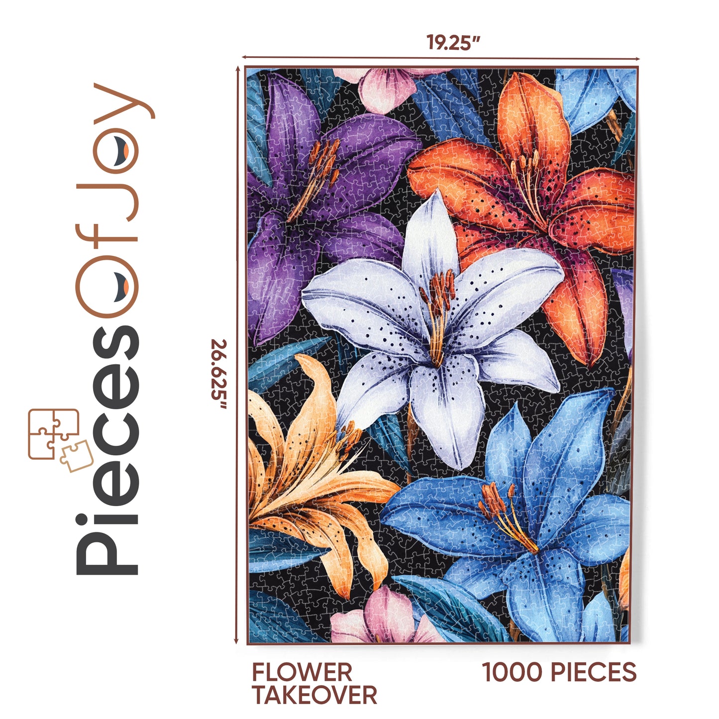 PiecesOfJoy Jigsaw Puzzle, Flower Takeover