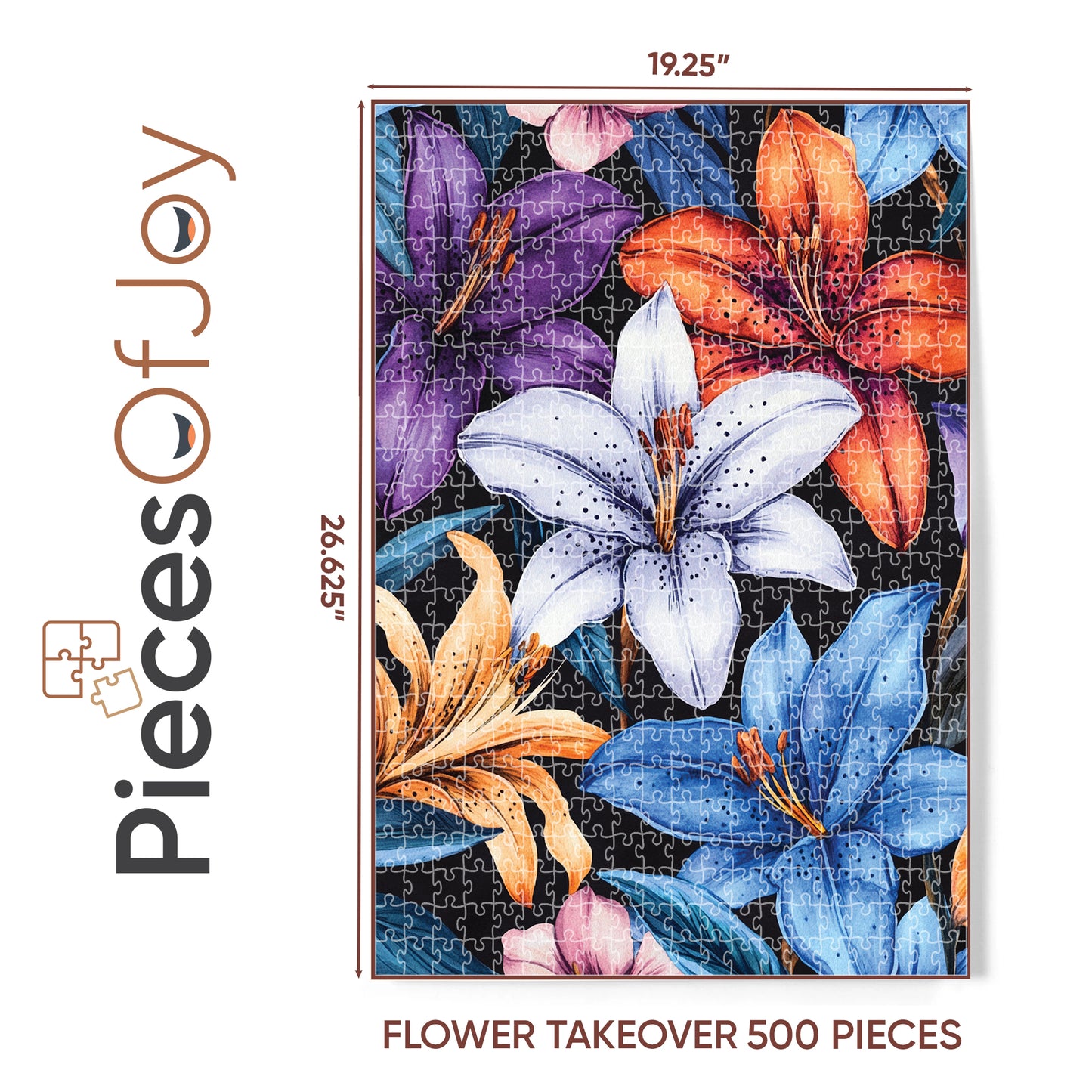 PiecesOfJoy Jigsaw Puzzle, Flower Takeover