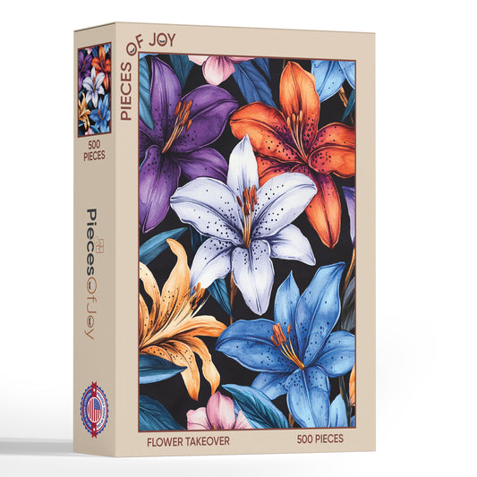 PiecesOfJoy Jigsaw Puzzle, Flower Takeover