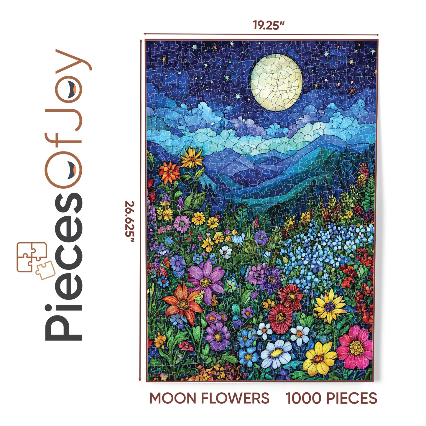 PiecesOfJoy Jigsaw Puzzle, Moon Flowers