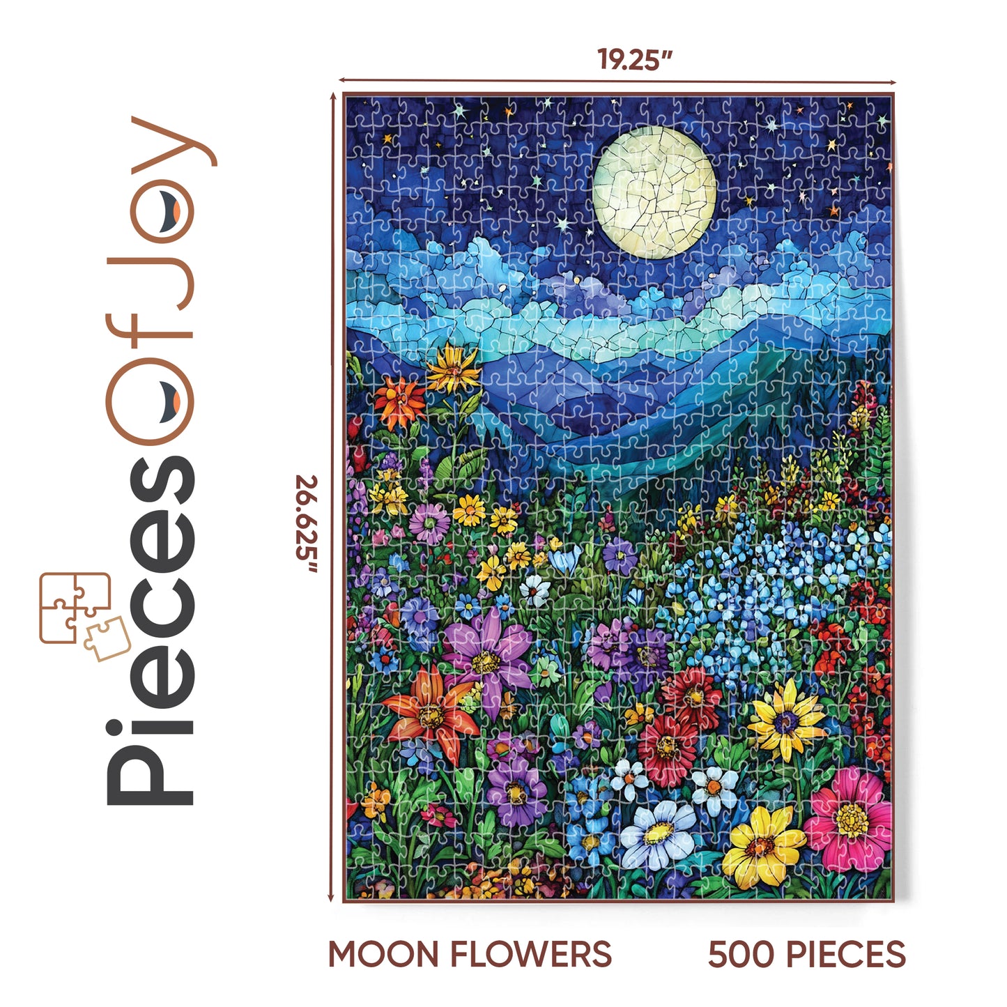 PiecesOfJoy Jigsaw Puzzle, Moon Flowers