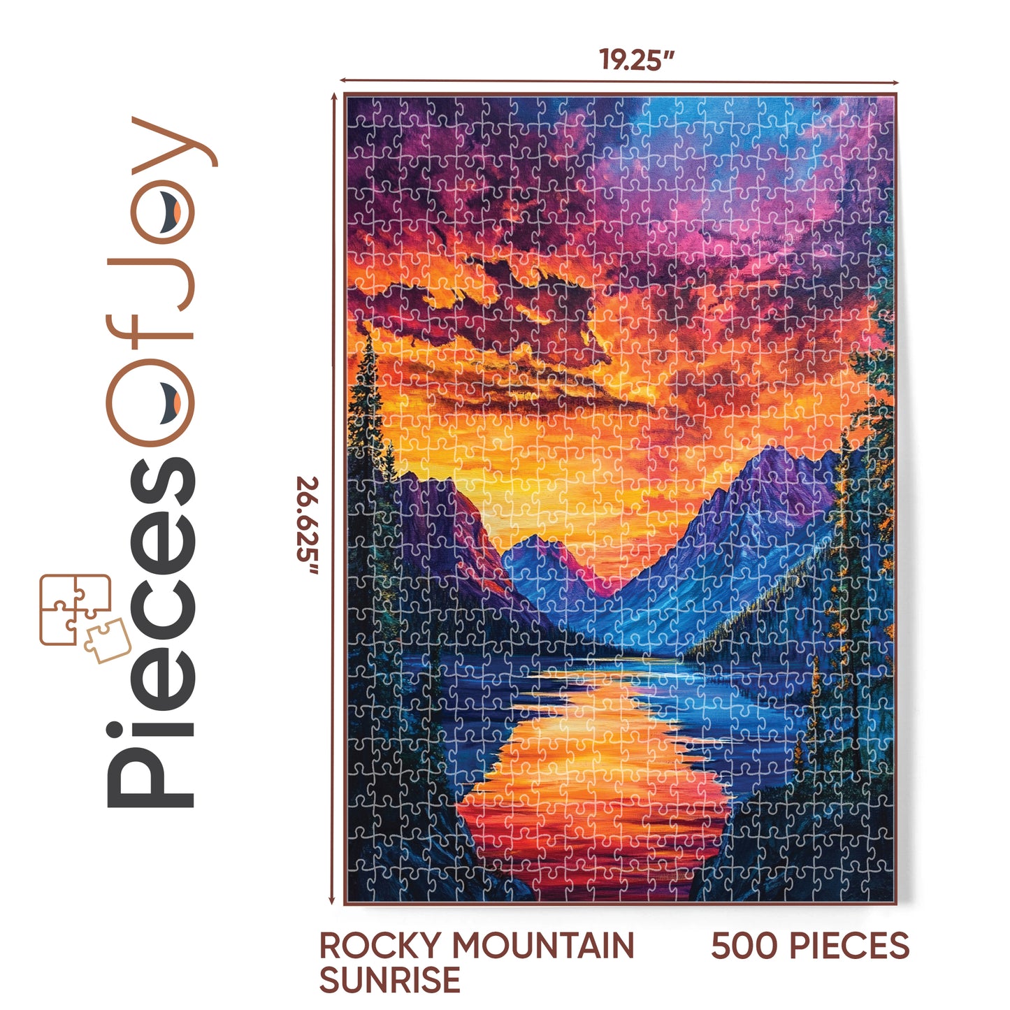 PiecesOfJoy Jigsaw Puzzle, Rocky Mountain Sunrise