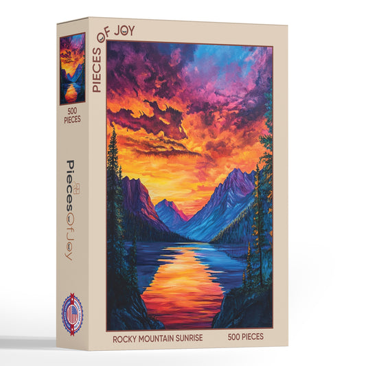 PiecesOfJoy Jigsaw Puzzle, Rocky Mountain Sunrise